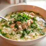 One-Pot Lemon Chicken Rice Soup (Avgolemono-Inspired)