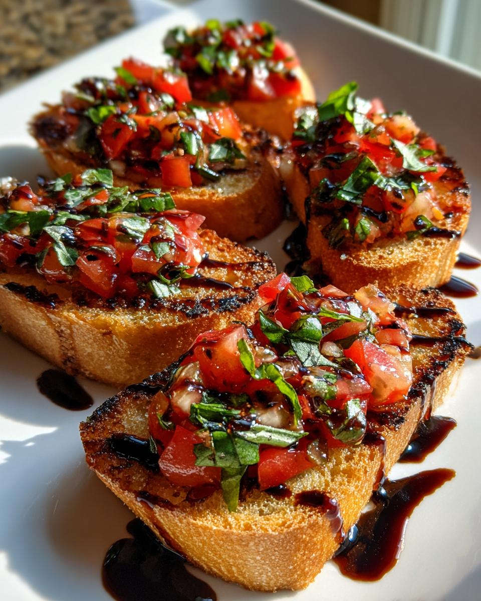Quick Bruschetta with Balsamic Glaze - detail 1