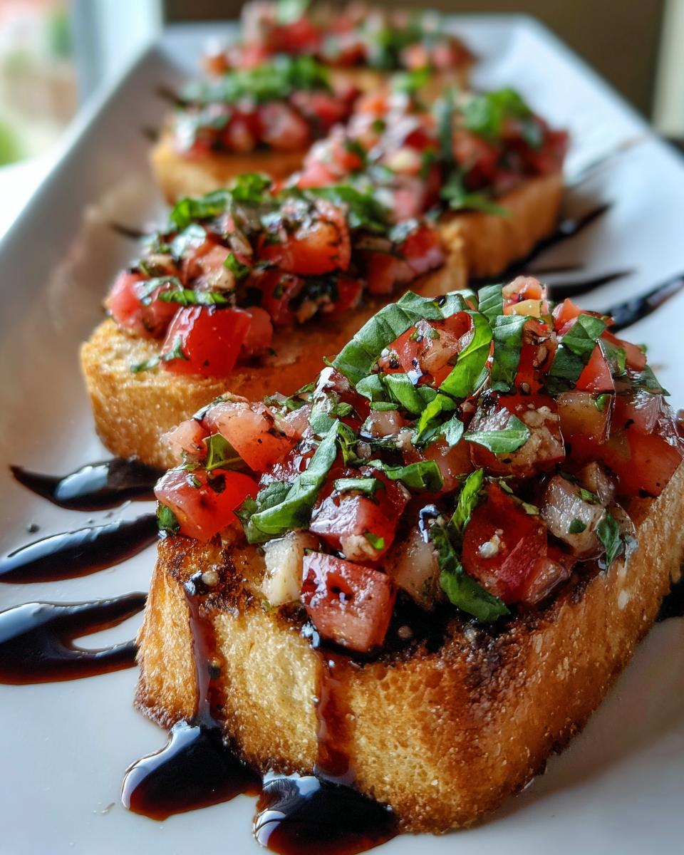 Quick Bruschetta with Balsamic Glaze - detail 2