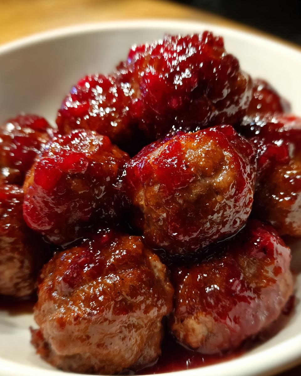 Quick Christmas Cranberry Meatballs - detail 1