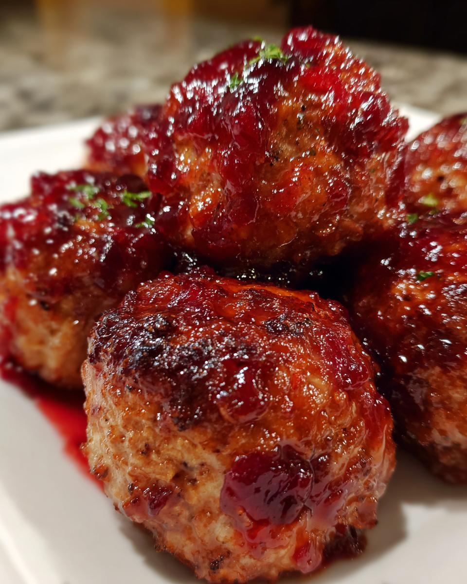 Quick Christmas Cranberry Meatballs - detail 2