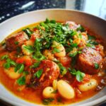 Rustic Sausage & White Bean Cassoulet (Easy)