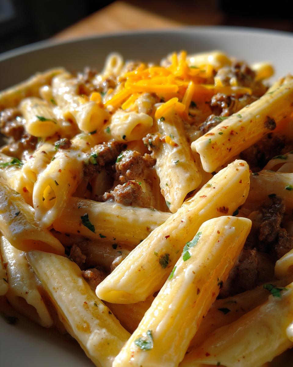 Satisfying Stovetop Creamy Beef Pasta Recipe - detail 1