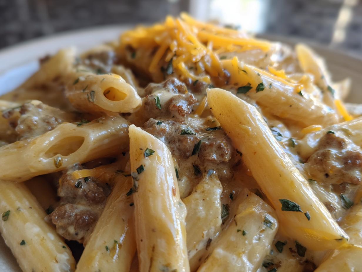 Satisfying Stovetop Creamy Beef Pasta Recipe - detail 3