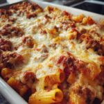 Sausage, Pepper & Onion Baked Rigatoni
