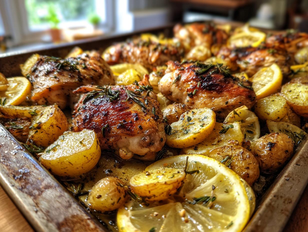 Sheet Pan Lemon Herb Chicken & Potatoes - detail 2