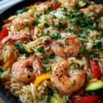 Sheet Pan Parmesan Orzo & Shrimp