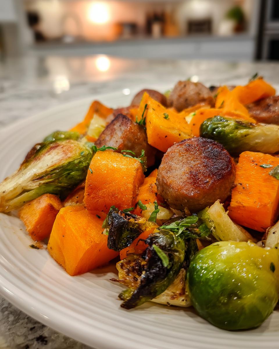 Sheet Pan Sausage, Sweet Potato & Brussels - detail 1
