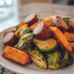 Sheet Pan Sausage, Sweet Potato & Brussels