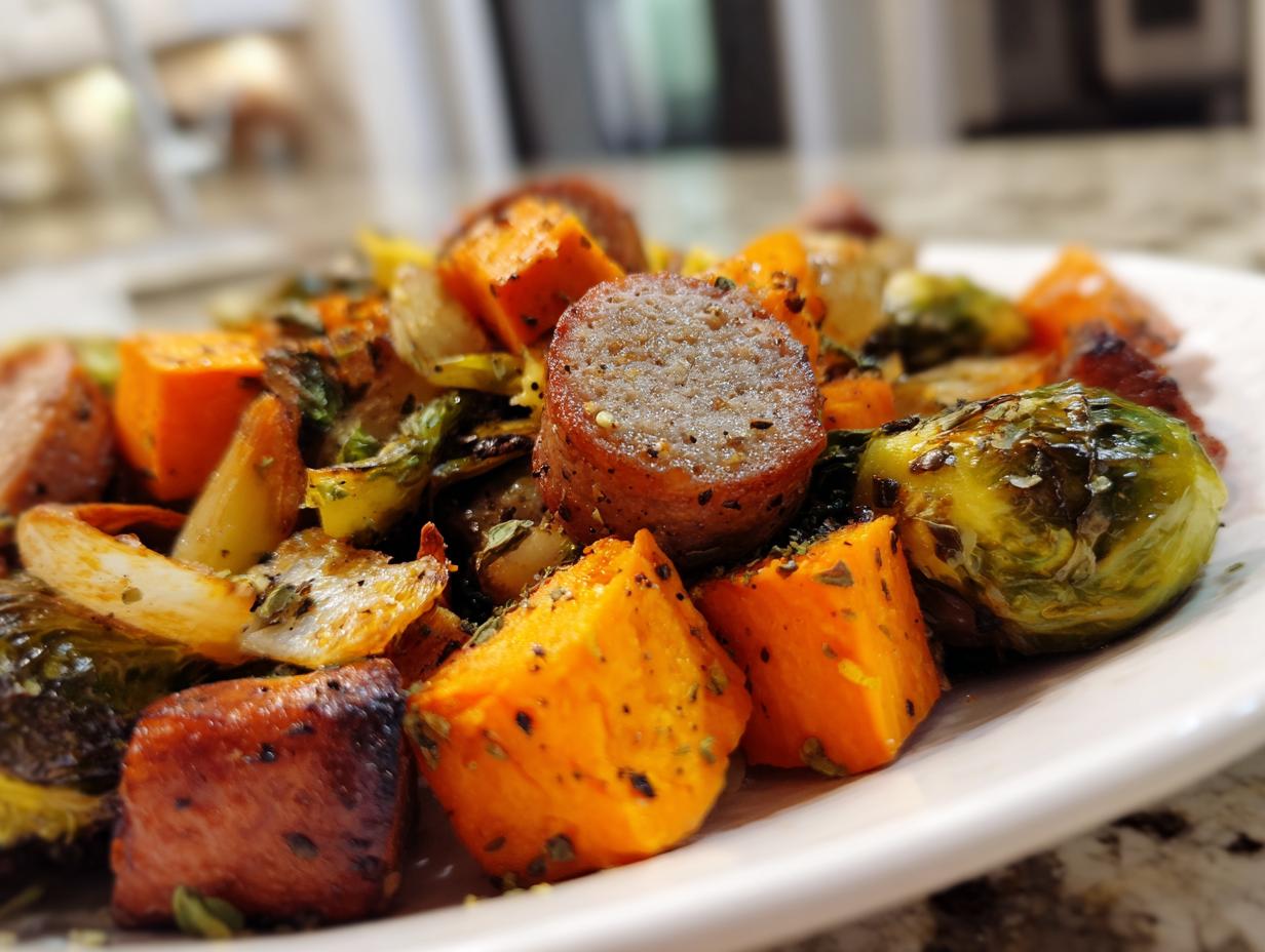Sheet Pan Sausage, Sweet Potato & Brussels - detail 2