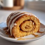 Sweet Potato Roll Cake with Maple Glaze