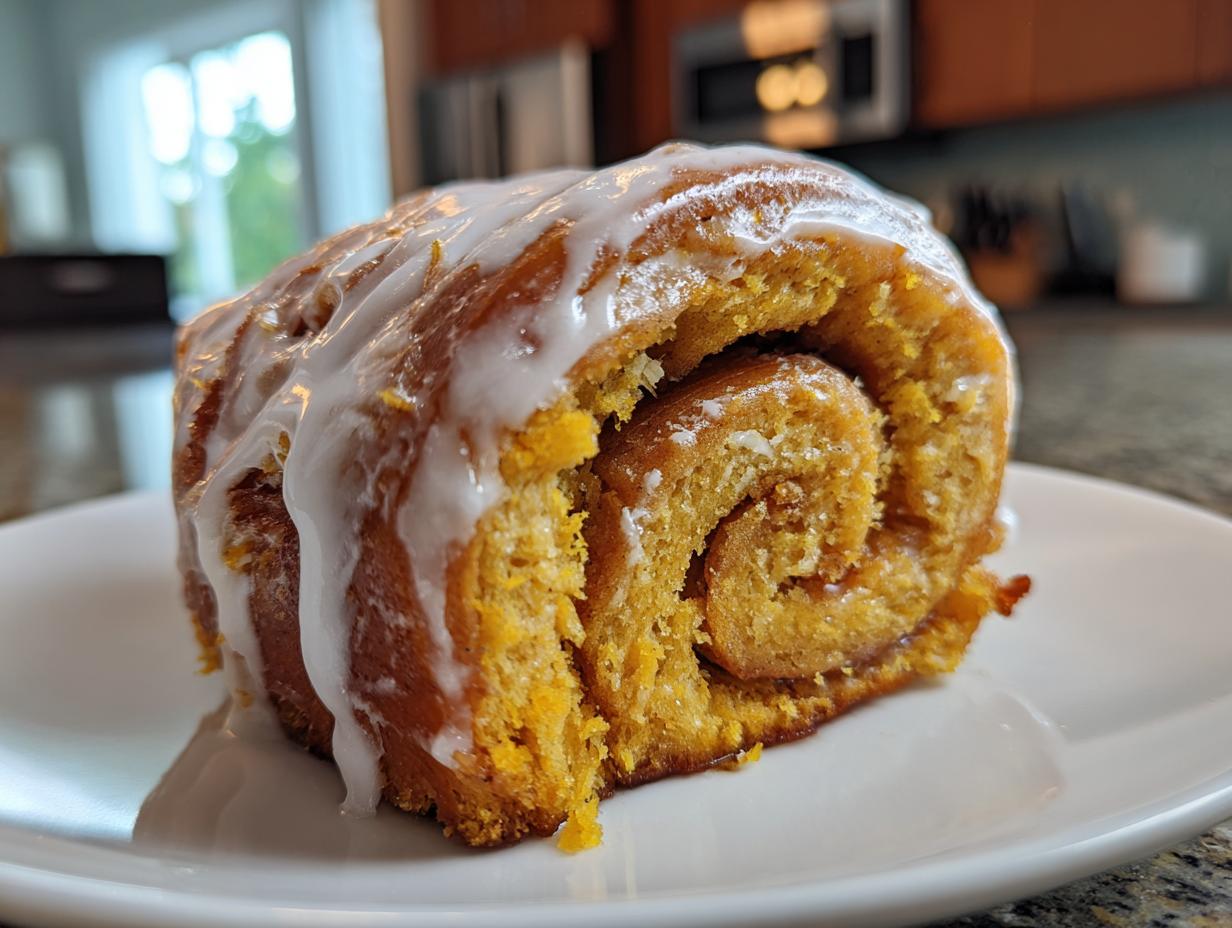 Sweet Potato Roll Cake with Maple Glaze - detail 2