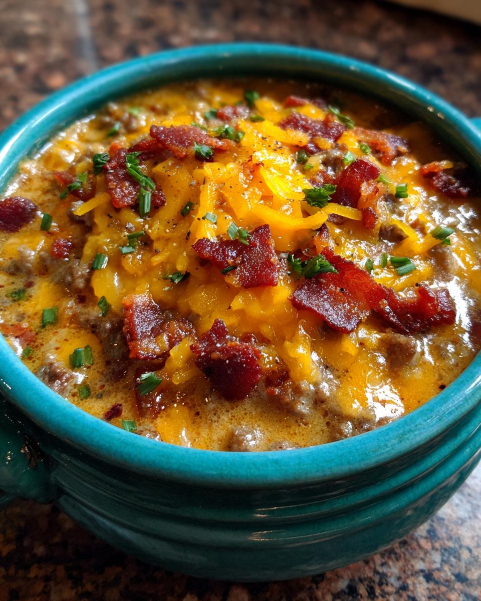 Tasty Bacon Cheeseburger Soup – Perfect for Carnivore Diet - detail 1