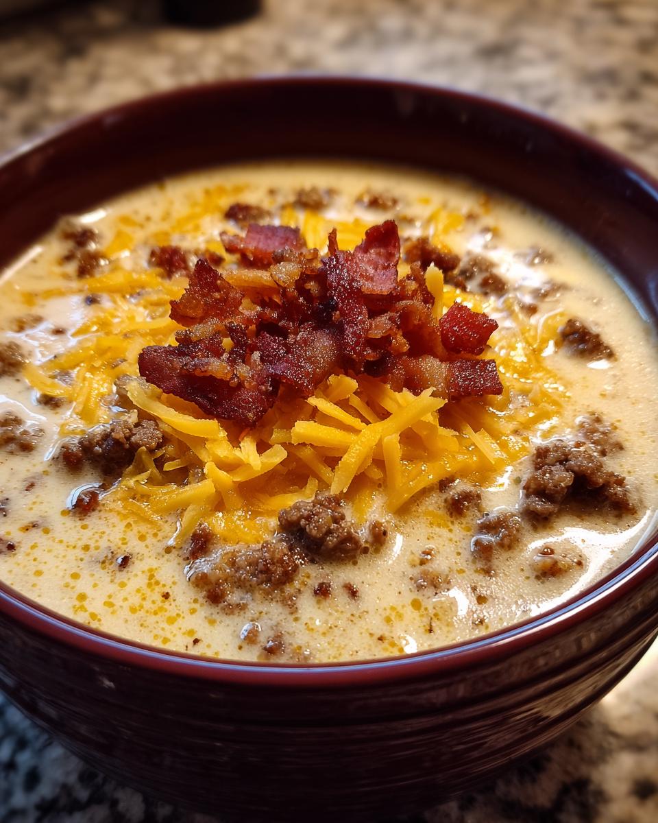Tasty Bacon Cheeseburger Soup – Perfect for Carnivore Diet - detail 2