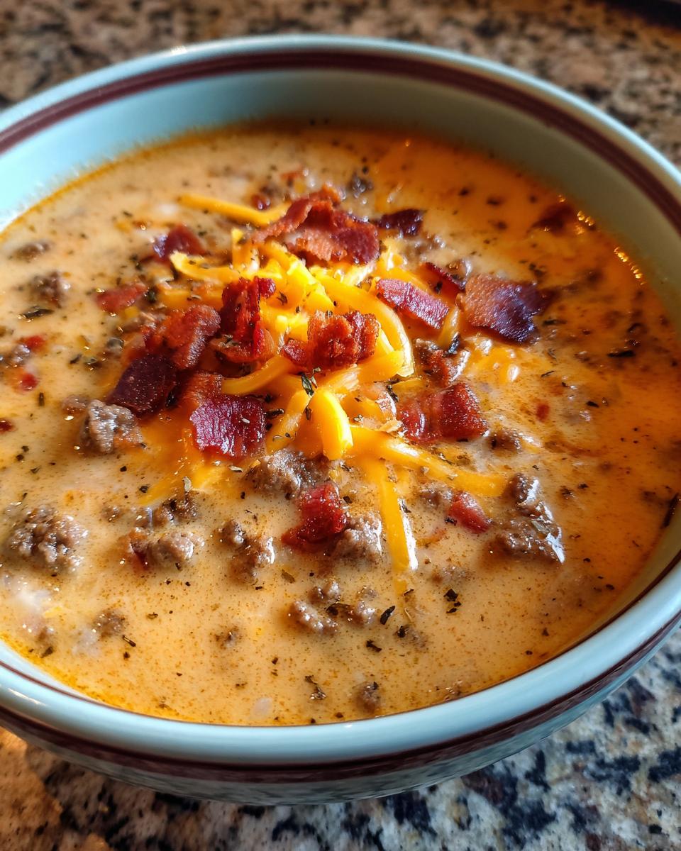 Tasty Bacon Cheeseburger Soup – Perfect for Carnivore Diet - detail 3