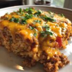 Tex-Mex Enchilada Rice Bake (Beef or Turkey)