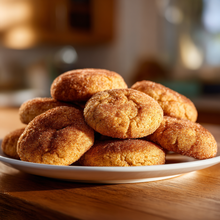 Brown Butter Pumpkin Snickerdoodle Cookies with cinnamon sugar coating