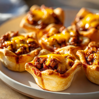Chili cheese dog cups with melted cheddar. (Valentine’s Day recipes)