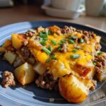Cheesy Beef & Potato Skillet