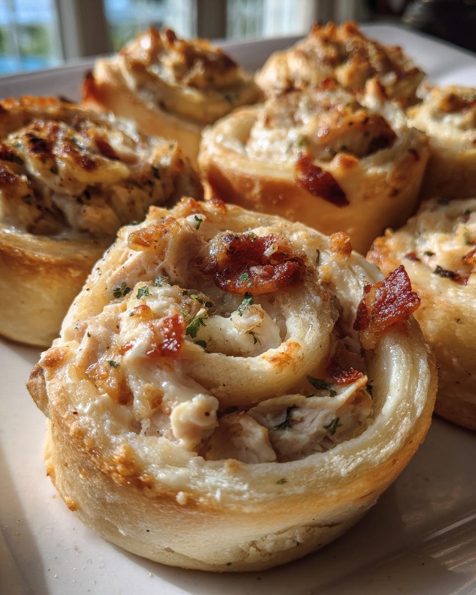 Chicken Bacon Ranch Pinwheel Party Rolls - detail 1