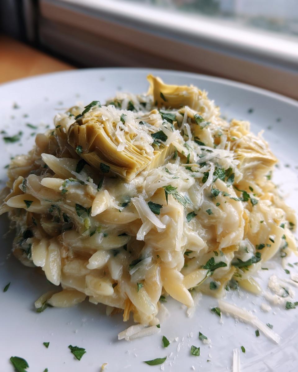 Creamy Artichoke Orzo Dinner - detail 2