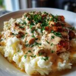 Creamy Garlic Chicken with Mashed Potatoes