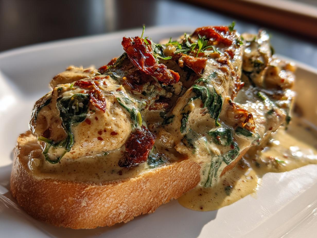 Creamy Tuscan Chicken with Bread - detail 2