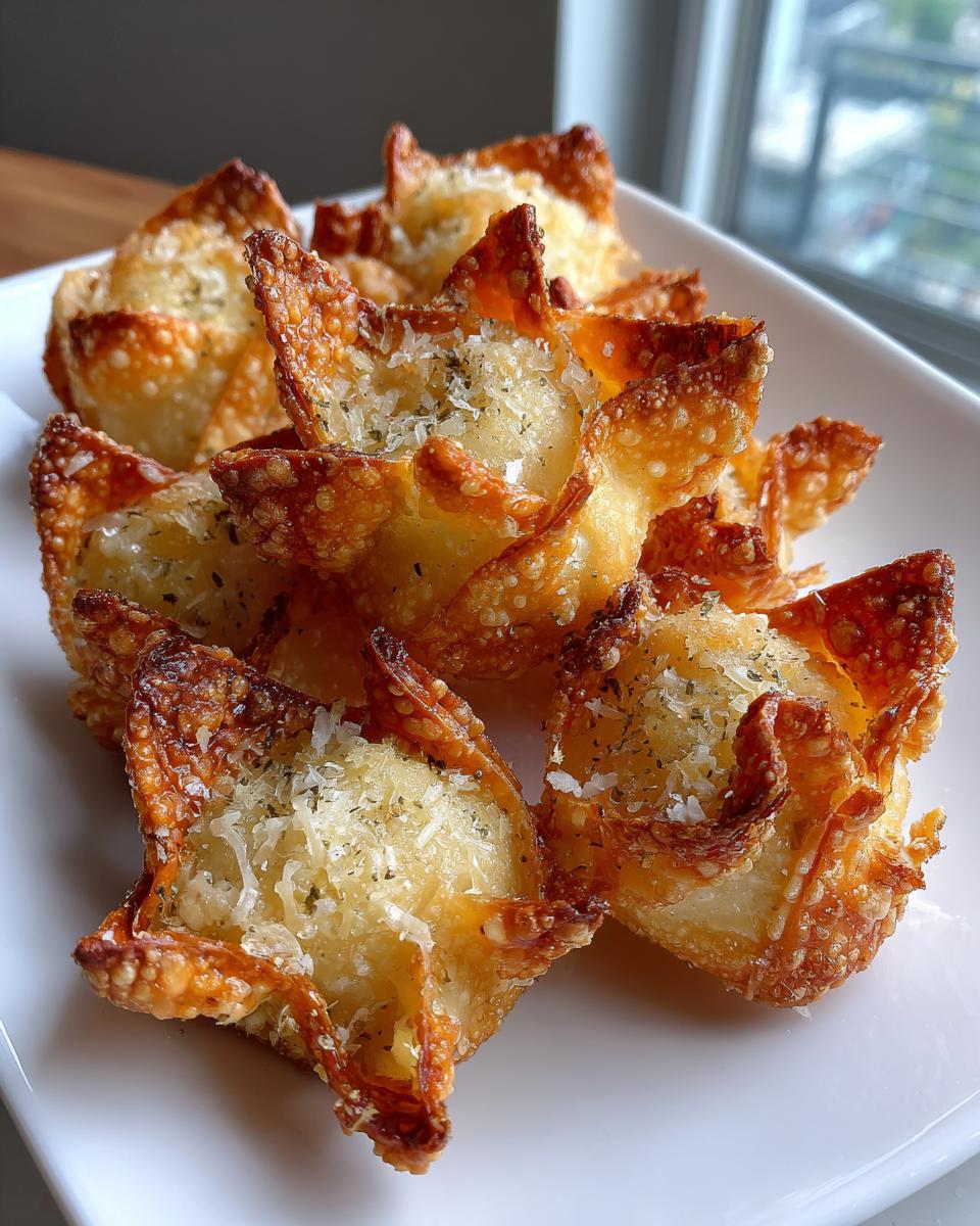 Crispy Garlic Parmesan Wonton Bites - detail 1