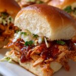 Easy BBQ Chicken Crockpot Sliders