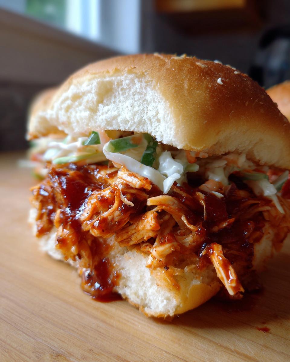 Easy BBQ Chicken Crockpot Sliders - detail 2