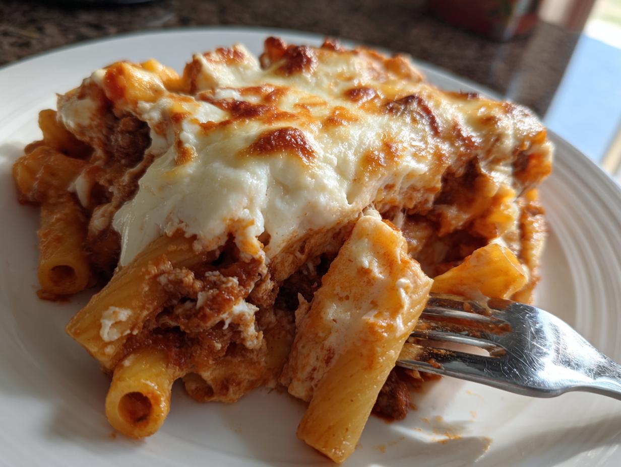 Easy Baked Ziti with Ricotta (Comfort Family Dinner) - detail 2