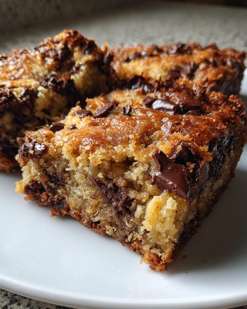 Easy Banana Chocolate Chip Bars - detail 2