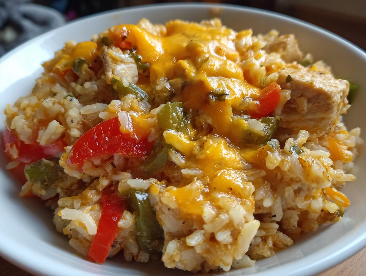 Easy Chicken Fajita Rice Casserole - detail 2