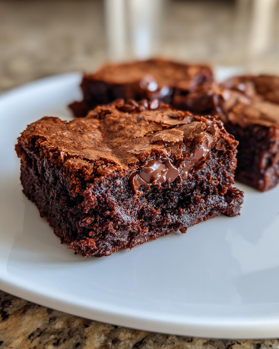 Eggless Fudgy Brownies (No Brown Sugar) - detail 1