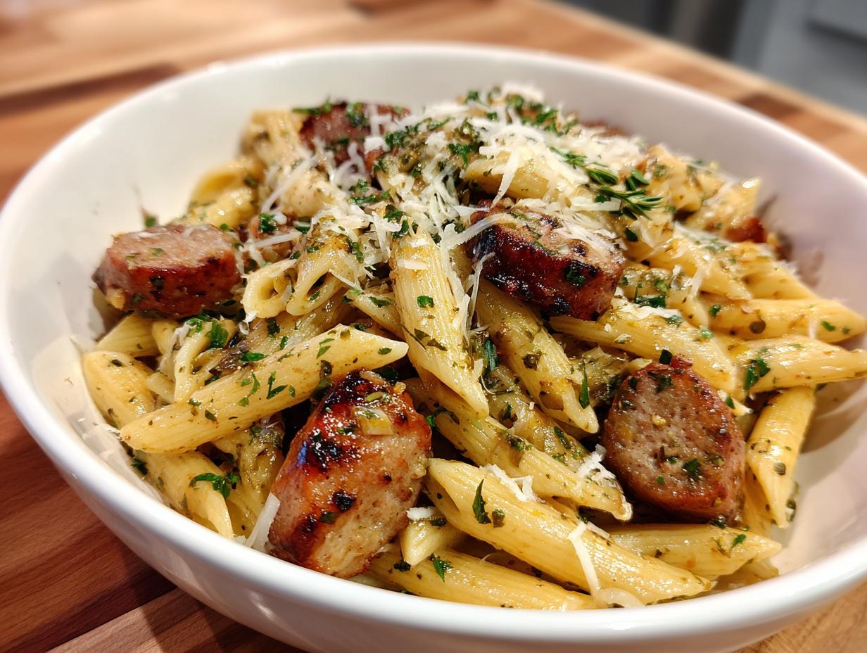 Garlic Butter Sausage Pasta (Budget Recipe) - detail 2