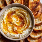 Hot Honey Ricotta Dip with Crostini