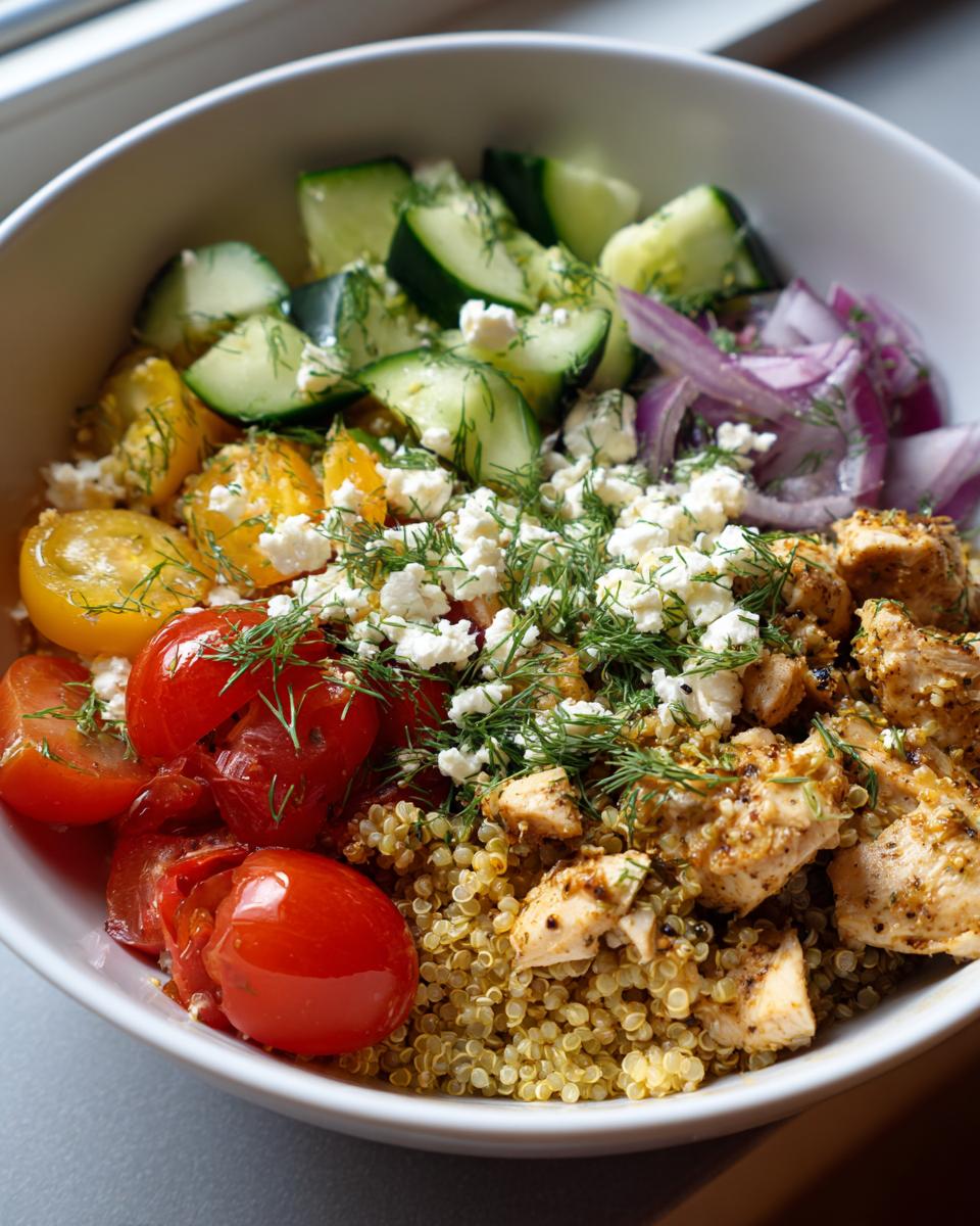 Mediterranean-Inspired Lemon-Dill Chicken Bowls - detail 1