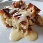 Old-Fashioned Bread Pudding with Vanilla Sauce