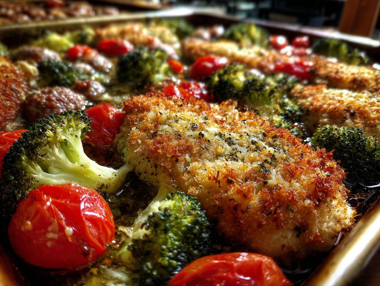 Parmesan Crusted Chicken Sheet Pan Dinner - detail 2