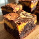 Pumpkin Cheesecake Swirl Brownies