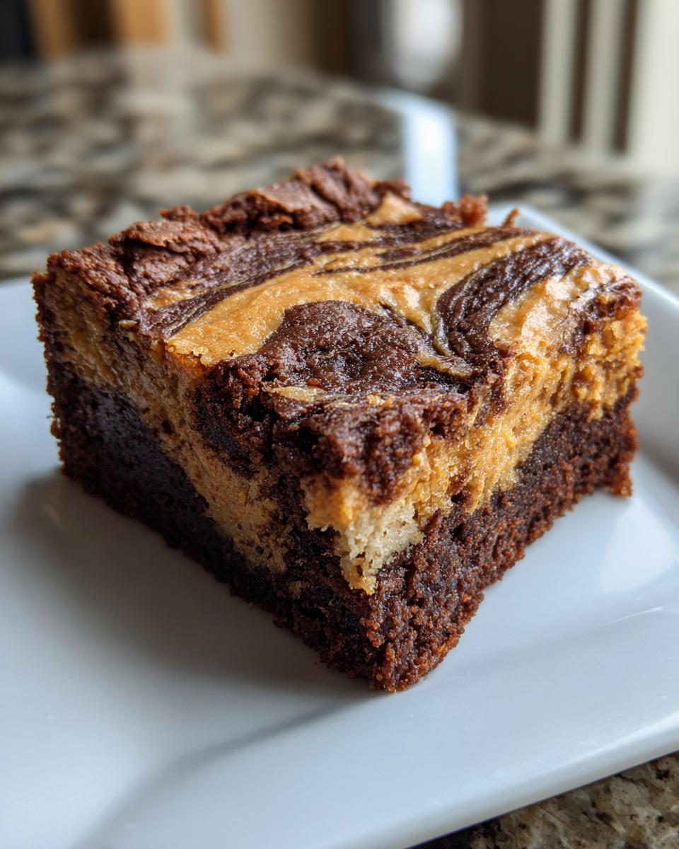 Pumpkin Cheesecake Swirl Brownies - detail 2