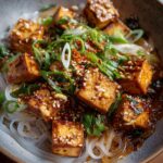 Quick Tofu & Rice Noodle Bowl