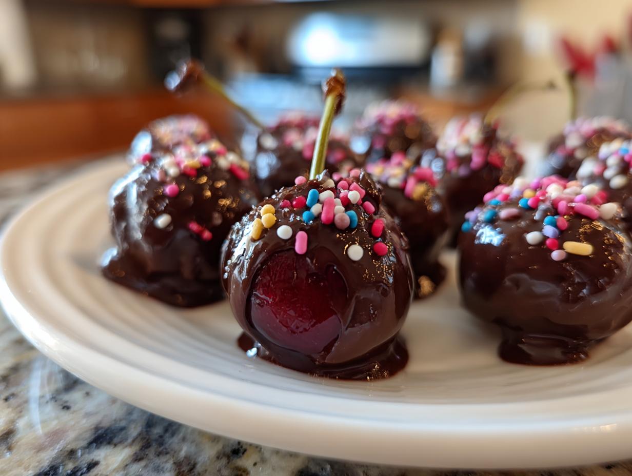 Quick and Easy Homemade Chocolate Covered Cherries - detail 2