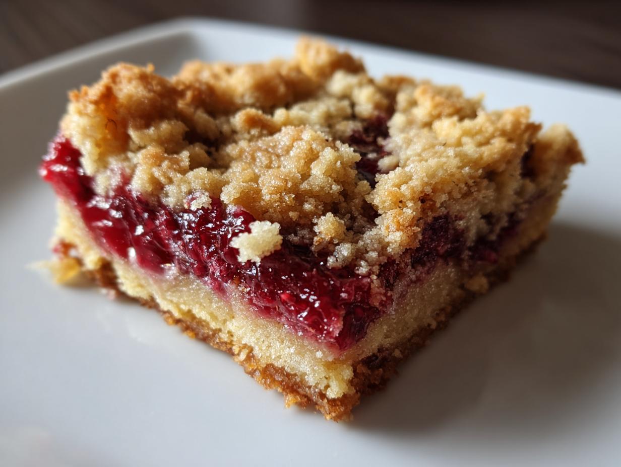 Raspberry Crumble Cookie Bars - detail 2