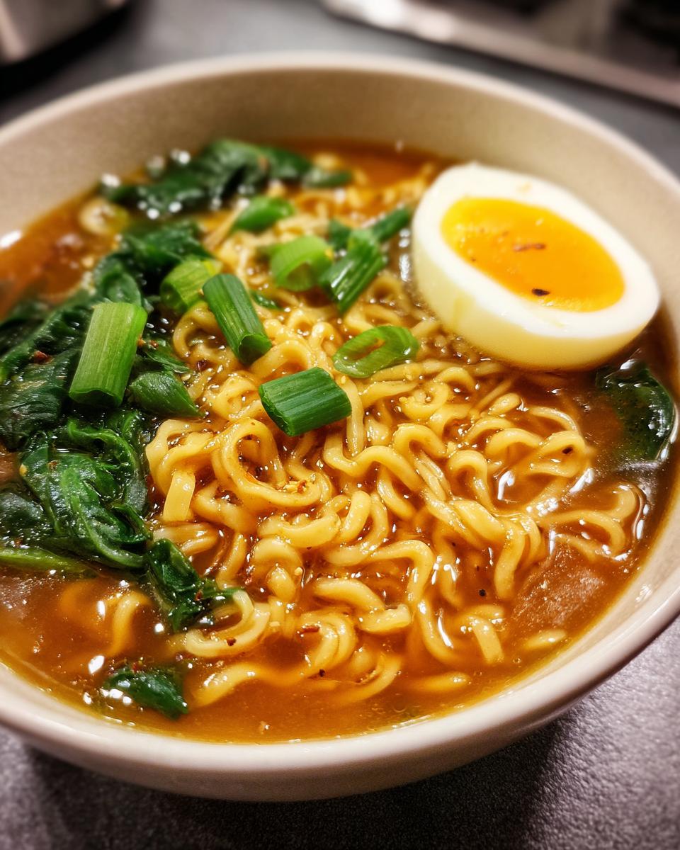 Simple Soy-Garlic Ramen with Egg - detail 1