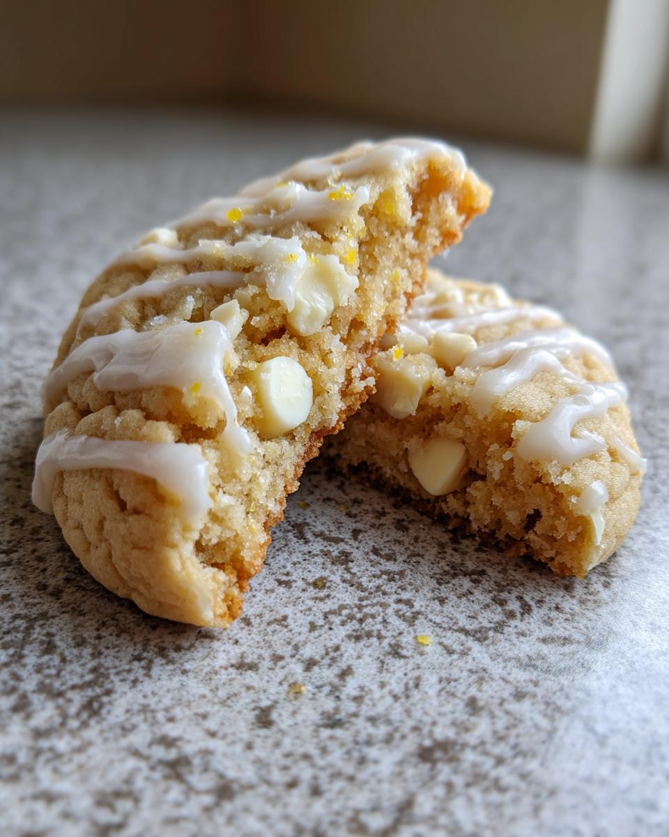 Soft Lemon Cookies with White Chocolate - detail 2