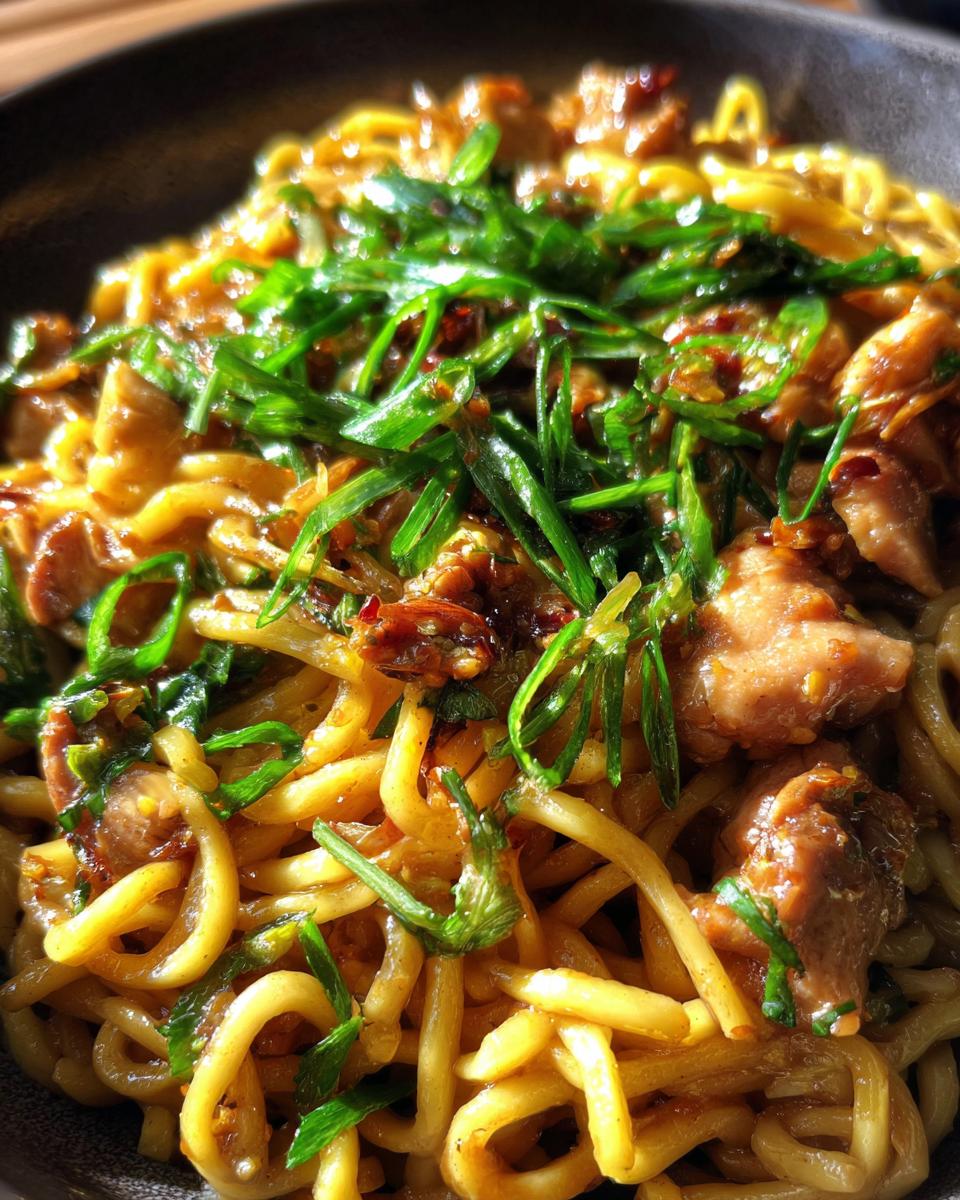 Sticky Garlic Chicken Noodles | Easy Weeknight Dinner - detail 1