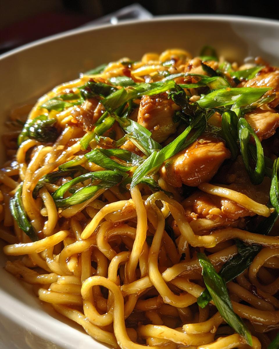 Sticky Garlic Chicken Noodles | Easy Weeknight Dinner - detail 2