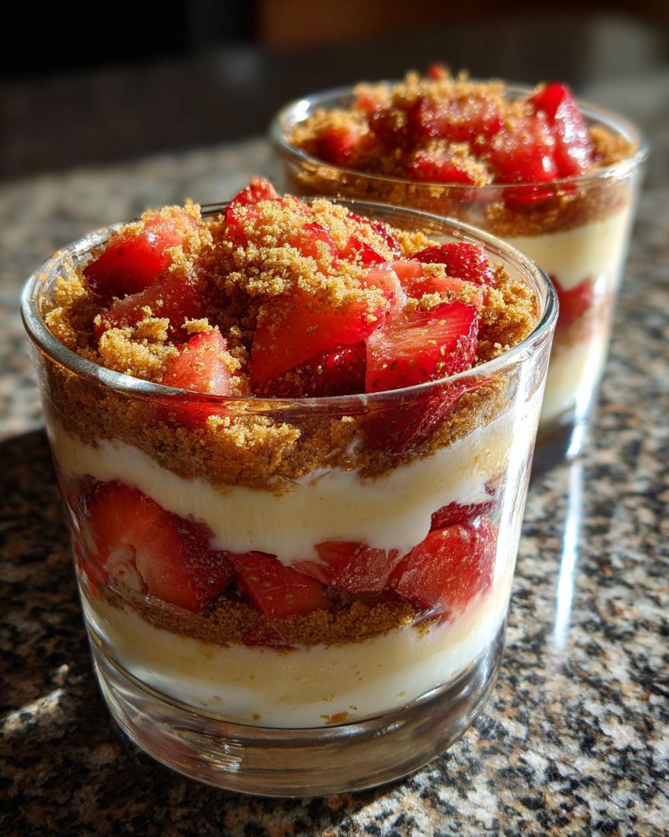 Strawberry Cheesecake Pudding Cups - detail 1
