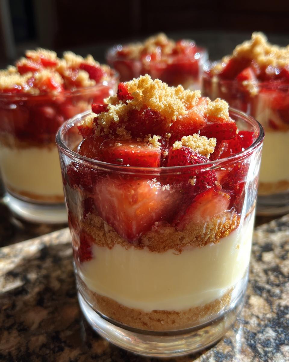 Strawberry Cheesecake Pudding Cups - detail 2